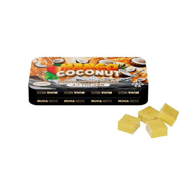 Mango Coconut | Hybrid 2:1 THC:CBN Infused Gummies